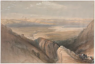 Descent from the Valley of the Jordan — David Roberts