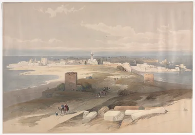 Sur or Tsor, Ancient Tyre from the Isthmus — David Roberts
