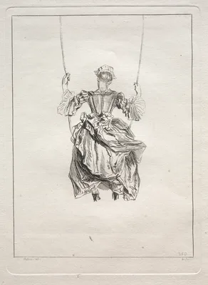 Woman on a Swing, Viewed From Behind — François Boucher