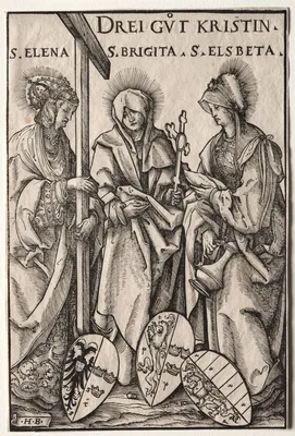 The Three Christian Heroines:  Saints Helen, Bridget and Elizabeth — Hans Burgkmair the Elder