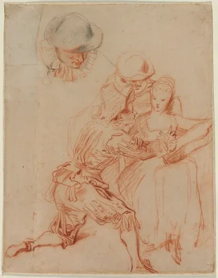 Study for "The Romancer" (Le Conteur) — Jean-Antoine Watteau