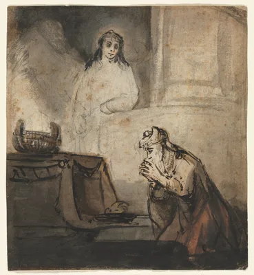 Angel Appearing to Zacharias — Barent Fabritius