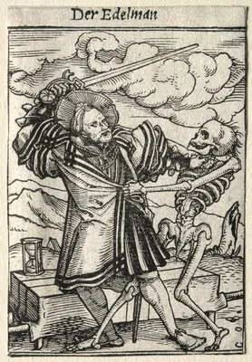 Dance of Death:  The Nobleman — Hans Holbein the Younger