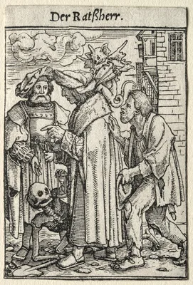 Dance of Death:  The Councillor — Hans Holbein the Younger