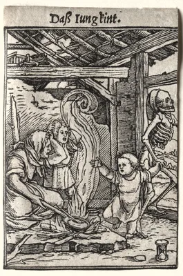 Dance of Death:  The Child — Hans Holbein the Younger