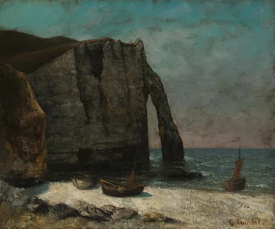 The Cliff at Étretat — Gustave Courbet