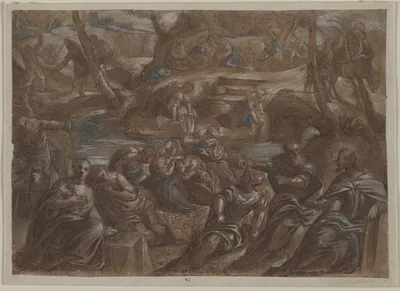 Copy of Tintoretto's Children of Israel Gathering Manna — Jacopo Tintoretto