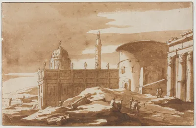View of Ancient Buildings — Jacob van der Ulft