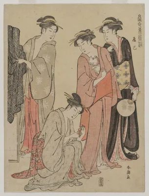 Women of the Tatsumi District (from the series Eastern Customs of the Present Day) — Katsukawa Shuncho