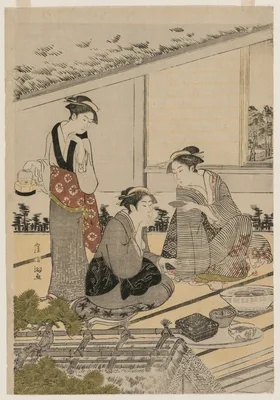 Women in a Tea House — Kubo Shunman