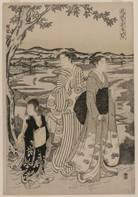 Omu the Parrot (from the series Seven Elegant Episodes from the Life of the Poetess Ono no Komachi) — Hosoda Eishi