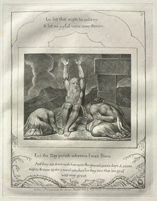 The Book of Job:  No. 8,  Let the Day perish wherin I was born — William Blake