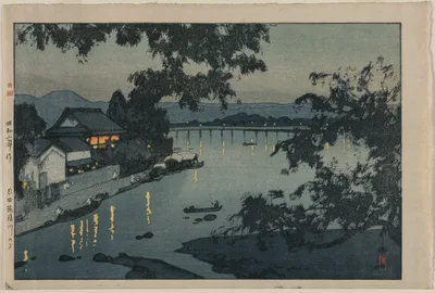 Evening on the Chikugo River — Hiroshi Yoshida