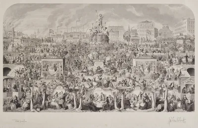 The Drinking Customs of Society or Worship of Bacchus — George Cruikshank