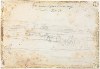 War Encampment Scene (verso) — Constantin Guys