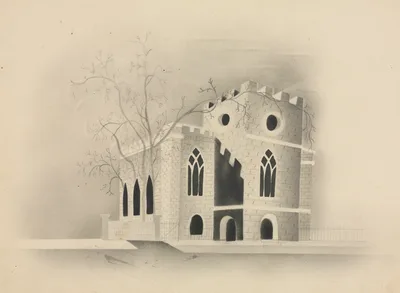 A Gothic Church by Moonlight — Mrs Nims