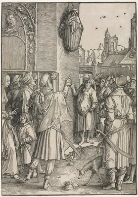 The Power of Women: The Poet Virgil Suspended in a Basket — Lucas van Leyden