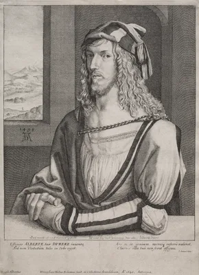 Portrait of Albrecht Dürer, at the age of 26 — Wenceslaus Hollar