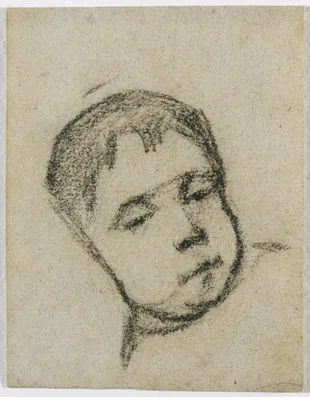 Emil Gauguin as a Child, Head on a Pillow — Paul Gauguin