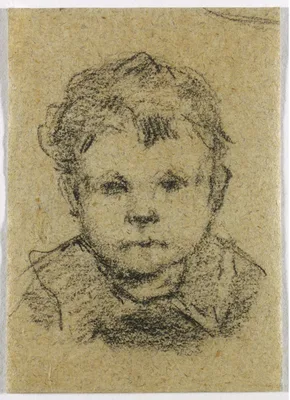 Emil Gauguin as a Child, Wearing a Collared Shirt — Paul Gauguin