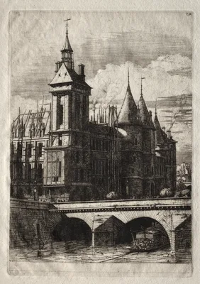 Etchings of Paris:  The Clock Tower — Charles Méryon