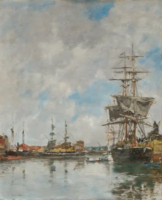 The Dock of Deauville — Eugène Louis Boudin