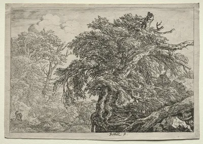 Two Peasants and their Dog — Jacob van Ruisdael
