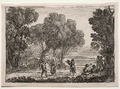 Landscape with a Country Dance (Small Plate) — Claude Lorrain