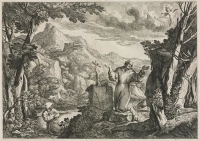 St. Francis of Assisi Receiving the Stigmata — Giovanni Francesco Grimaldi