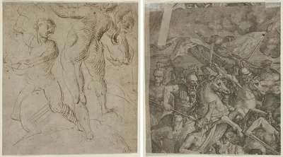 Laocoön (recto); Battle of the Milvian Bridge (fragment) (verso)