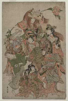 Iwai Hanshiro IV in a Dance of Seven Changes — Katsukawa Shun'ei