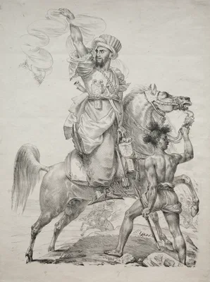 A Mameluke Chief on Horseback Signaling for Help — Antoine-Jean Gros