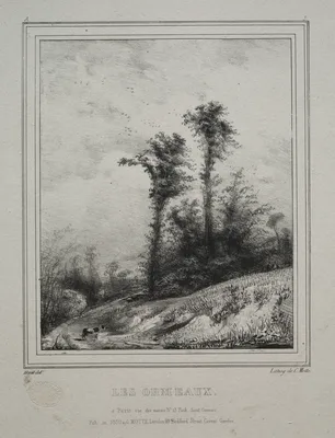 Landscapes:  Young Elm Trees — Paul Huet