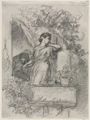 On the Balcony — Célestin François Nanteuil-Leboeuf
