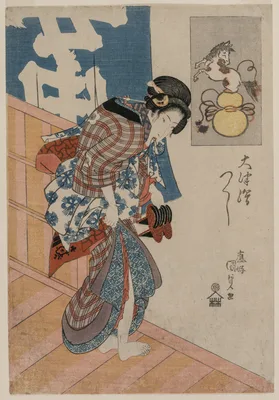 Woman Leaving a Bath House (from the series Pictures from Otsu) — Utagawa Toyokuni III