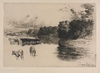 A Lancashire River — Francis Seymour Haden