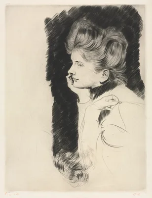 Head of a Woman — Paul César Helleu