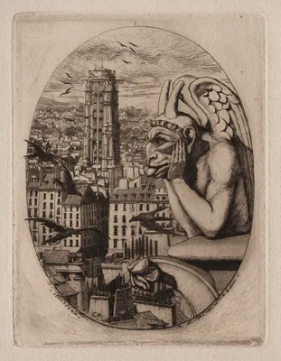 Etchings of Paris:  The Gargoyle — Charles Méryon