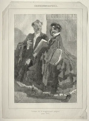 Crinolinographies (Costume de la magistrature proposé pour 1857) — Félicien Rops