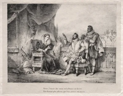 Henri IV with Queen Elizabeth — Horace Vernet