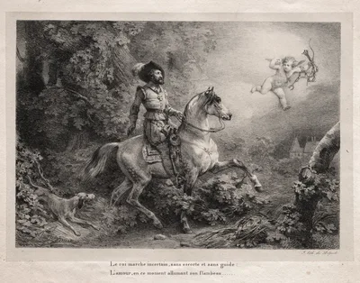 Henry IV Rides to the Château d'Anet — Horace Vernet