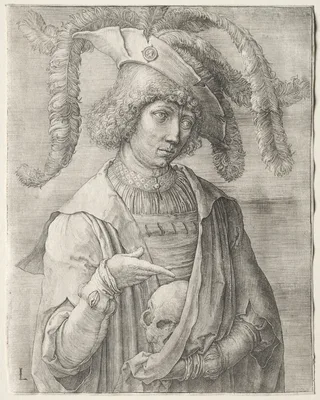Portrait of a Young Man with a Skull — Lucas van Leyden
