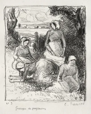 Group of Peasants — Camille Pissarro