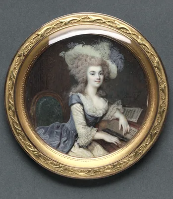 Portrait of a Woman at a Harpsichord — François Dumont