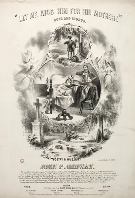 Let me Kiss him for his Mothers - Sheet Music Cover — Winslow Homer