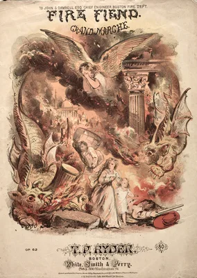 Fire Fiend - Sheet Music Cover — Winslow Homer