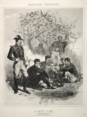 Campaign Sketches:  A Pass Time — Winslow Homer