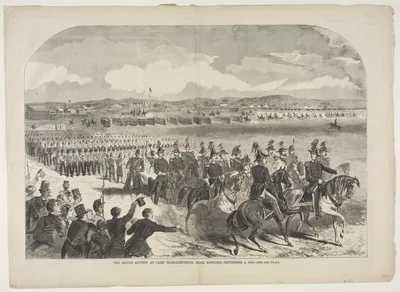 The Grand Review at Camp Massachusetts, near Concord, September 9, 1859 — Winslow Homer