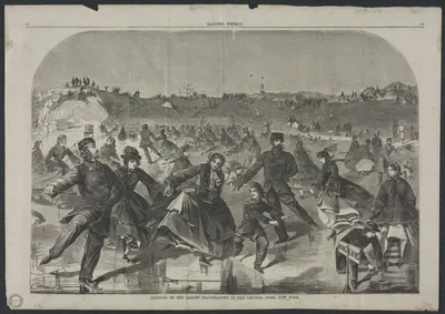 Skating on the Ladies' Skating Pond in Central Park, New York — Winslow Homer