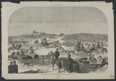The Drive in Central Park, New York, September, 1860 — Winslow Homer